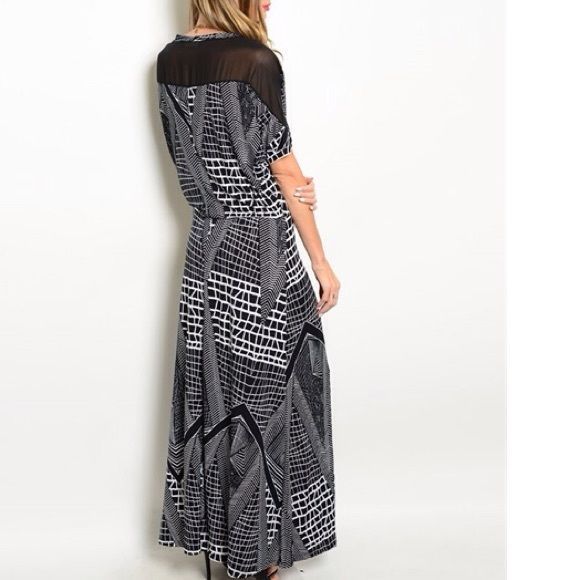 Tribal Mesh Maxi Dress - Picture 2 of 4